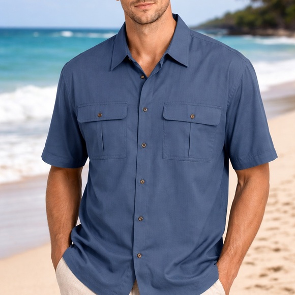 Havana Jacks Cafe Other - HAVANA JACKS CAFE Men’s Shirt in Slate Blue
